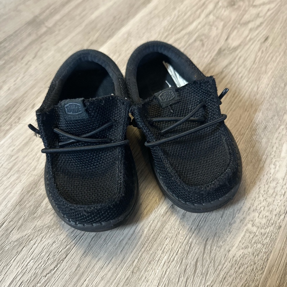 Hey Dude Kids Black Moccasins